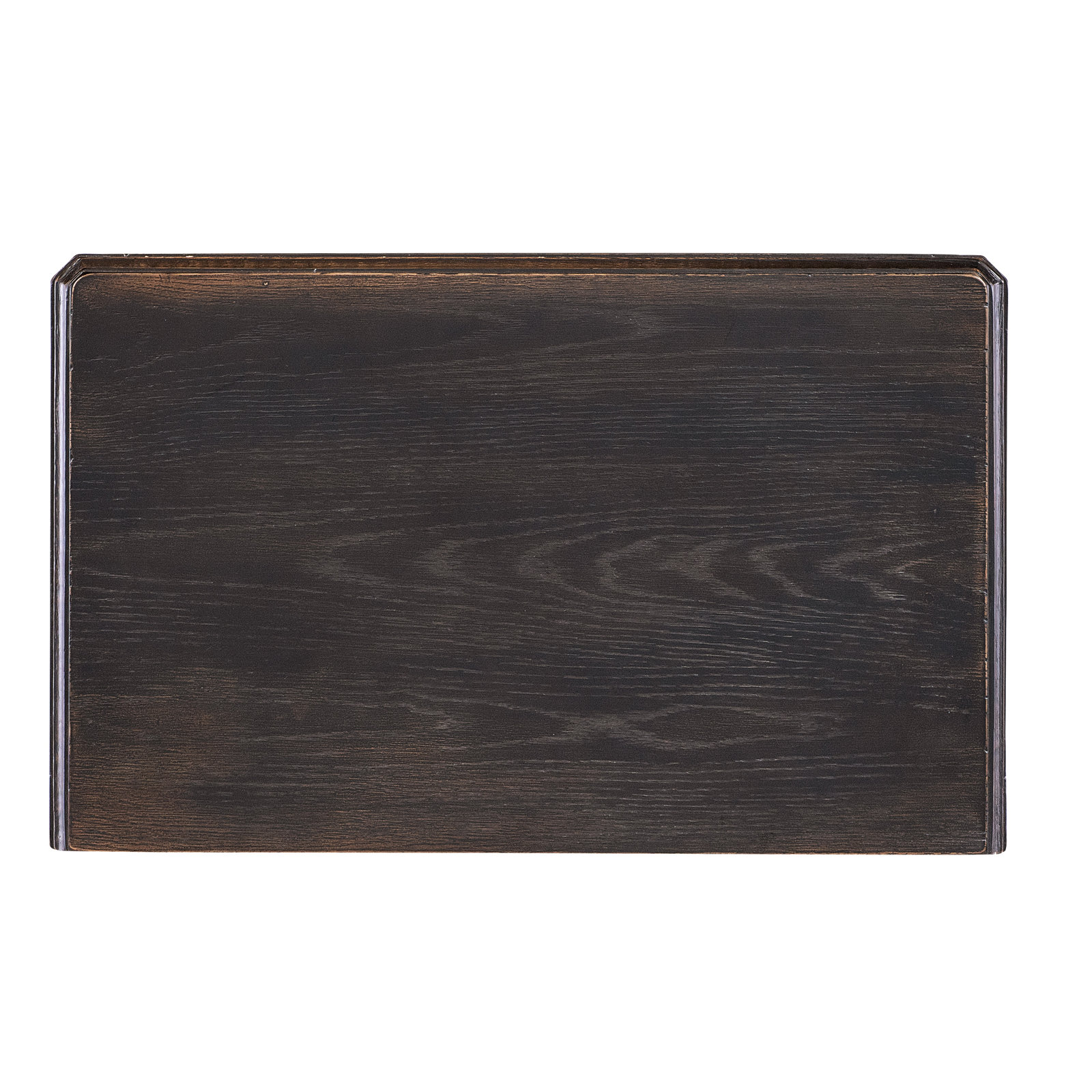 Alcy 3-Drawer Oak Nightstand, Black