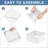 Drawer Organizer For Clothing, 12 Pack Sock Underwear Drawer Organizer Bins, Foldable Fabric Closet Organizers And Storage, White-1598559694-1598559681