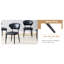 Table de salle à manger minimaliste moderne de 107 cm (42 pouces) et 4 chaises noires en PU, finition bois brun, incrustations en verre couleur thé de 51 cm (20 pouces), étagère transparente pour se détendre, design ergonomique, verre résistant aux chocs et aux hautes températures, cuisine ouverte