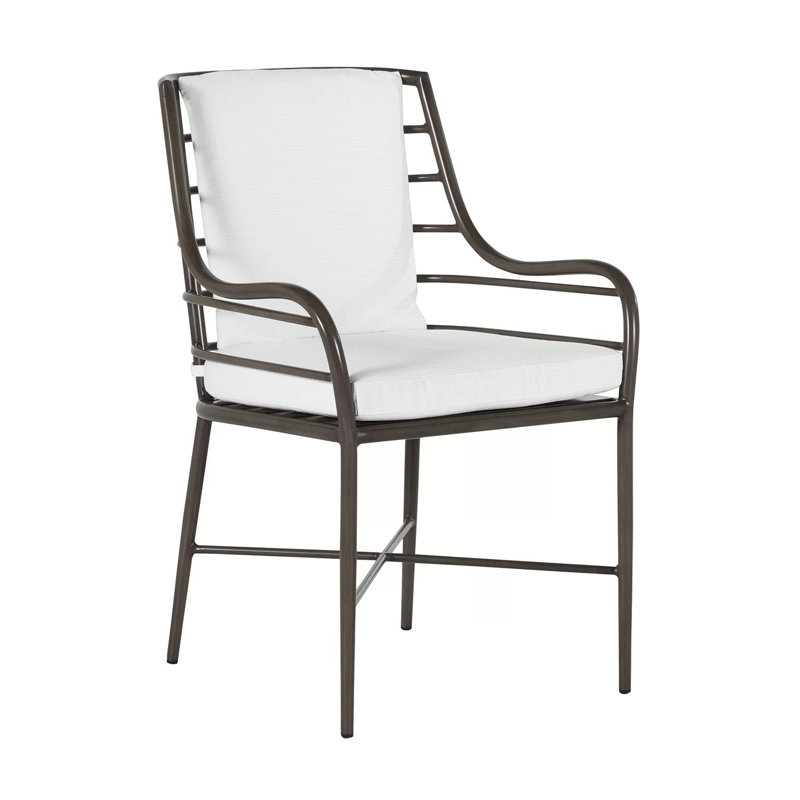 Carmel Patio Dining Armchair with Cushions, Rollo Lace, No Welt