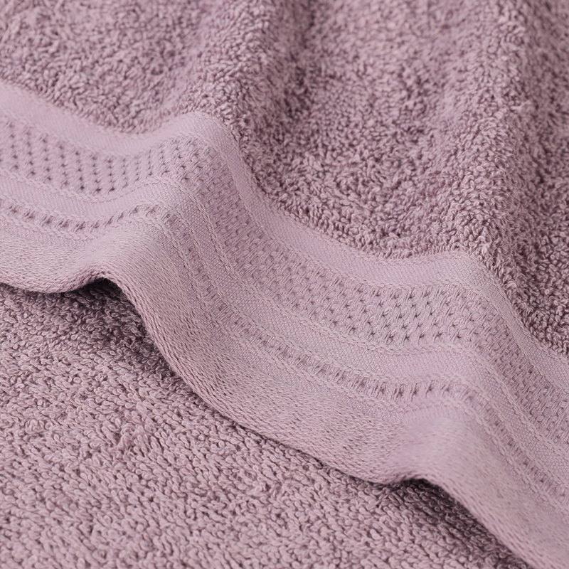 Sea Fog Oversized Cotton Bath Sheets Set with Honeycomb Border