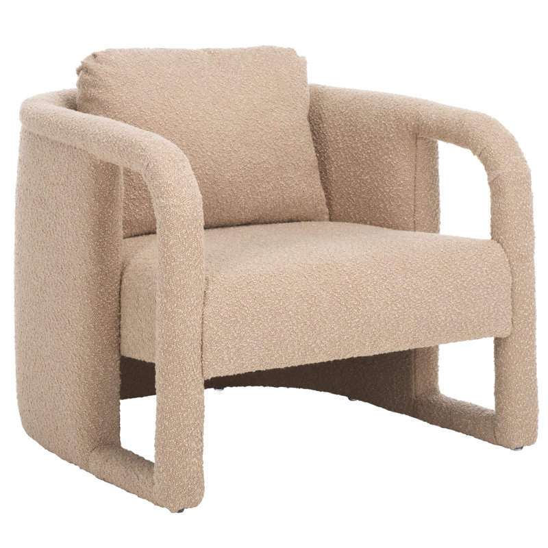 Potters Upholstered Armchair, Tan Boucle