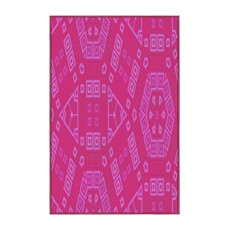 Tapis de zone mauve à motifs, Rectangle 7 pi x 10 pi