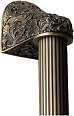 Florid Leaves 8" Center to Center Appliance Pull, 8'', Antique Brass