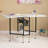 Cutting Table with Sewing Board Grid & Guides Top Mobile, Folding, Height Adjustable with Storage, Charcoal / White
