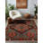 Ezra Collection Digital Print Cotton-Polyester Green Red Moroccan Rug-1120433996