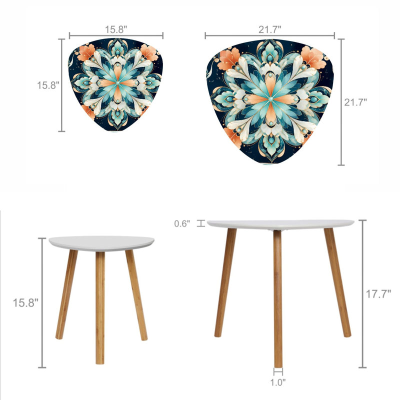Ensemble de 2 tables basses gigognes Triangle