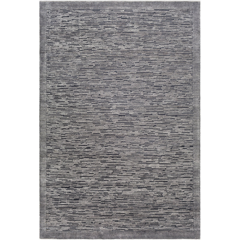 Silk Abstract Indoor Rug, Rectangle 8'10" x 13'
