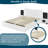 Floating Platform Bed with LED Headboard & Nightstands, Queen Size-2091747274