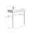INTEGRA CONSOLE SINK, WHITE, CHROME, SINGLE HOLE DRILLING