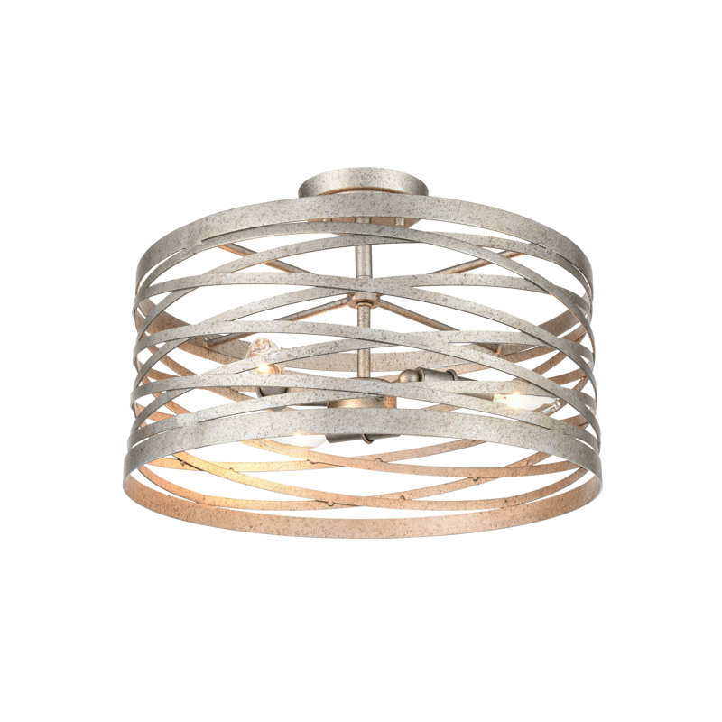 Reiff Semi Flush Mount, Antique Nickel
