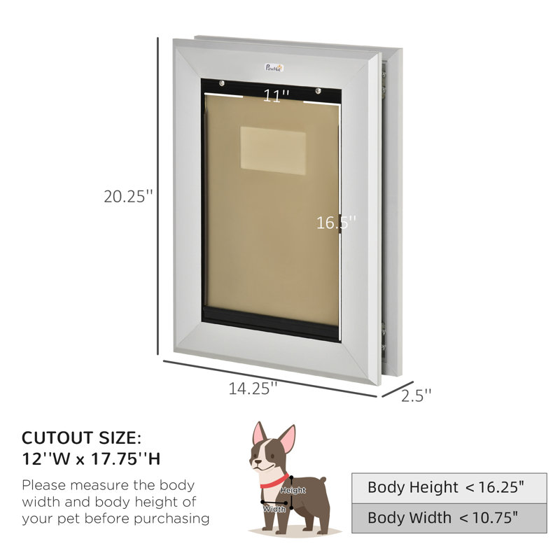 Porte en plastique pour chat et chien, H 20,25 po x l 14,25 po x P 2,5 po