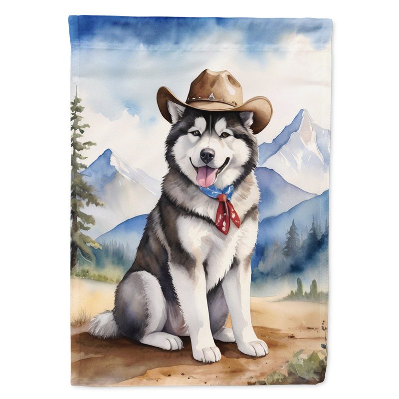 Drapeau Cowboy Welcome Garden, Malamute d’Alaska