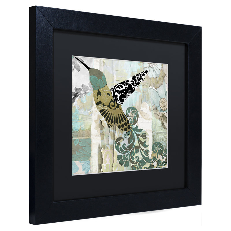 Jadaya «Hummingbird Batik II», impression encadrée, H 11 po x l 14 po x P 0,5 po, Noir