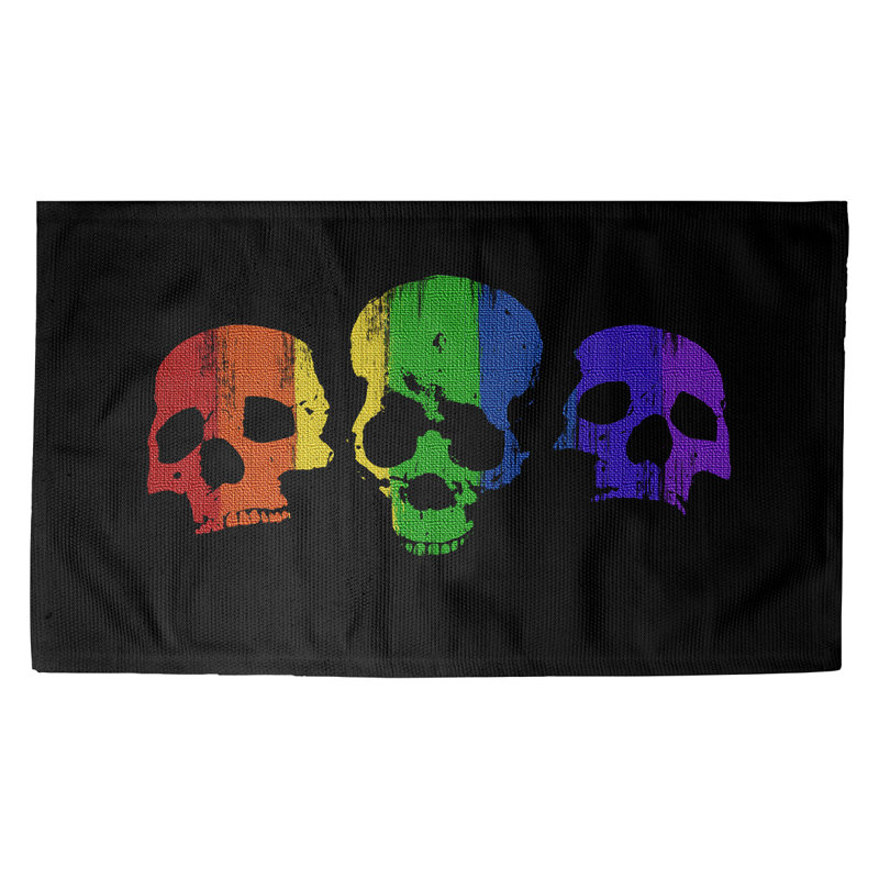 Tapis d’intérieur pour porte en arc-en-ciel Fawcett, Rectangulaire 2 pi 1,5 po x 3 pi 4 po
