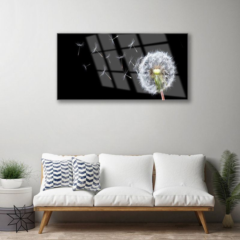 Floral Dandelion - Unframed Photograph on Glass