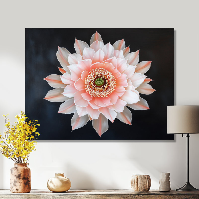 Cactus rose, fleur de cactus I, H 12 po x l 20 po x P 0,84 po