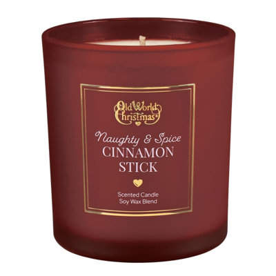 Old World Christmas Soy Wax Blend Candle, Naughty & Spice Cinnamon, 8oz