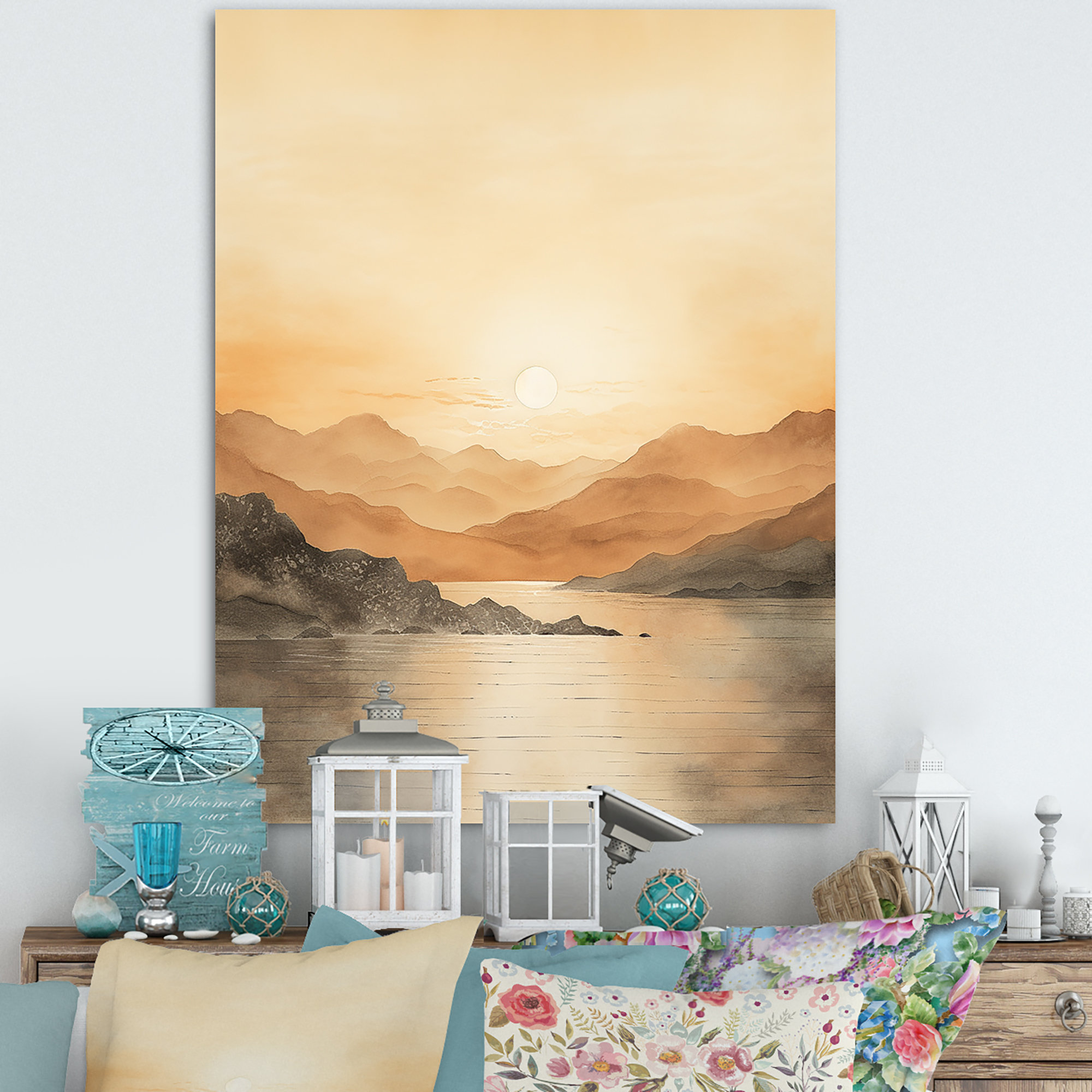 Millwood Pines Bold Sunset Coastal Horizon II On Canvas Print | Wayfair