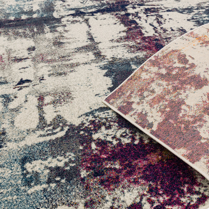 Boston Modern Navy/Purple/Beige Rug, Rectangle 200 x 290cm