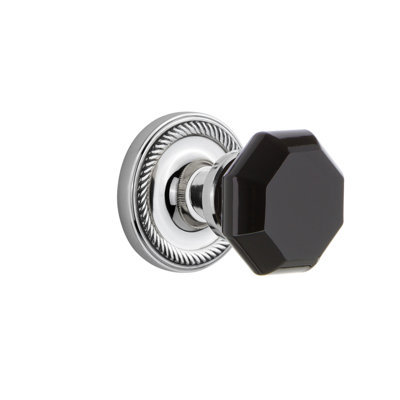 Rope Rosette with Waldorf Black Door Knob