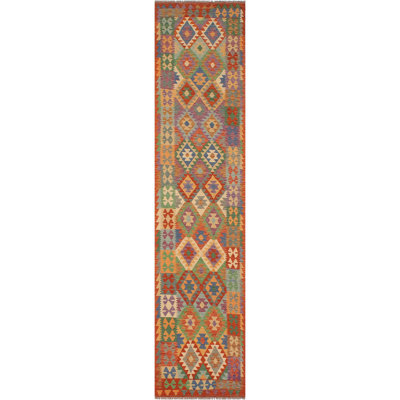 Tapis de couloir en laine noué à la main de style sud-ouest 2 pi 9 po x 12 pi 11 po Cedorah
