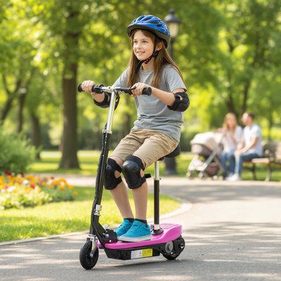 HOMCOM Electric Scooter for Kids Foldable Ride on 120W Motor