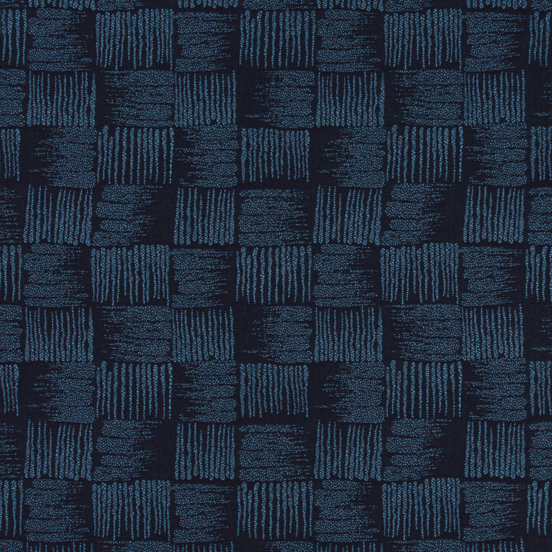 Terra Firma III Motto Fabric, Navy/Black