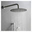 Système de douche complet avec pomme de douche à effet de pluie, douche à main, jets pour le corps et barre coulissante - Douche en laiton nickel brossé avec valve à pression équilibrée-123517226