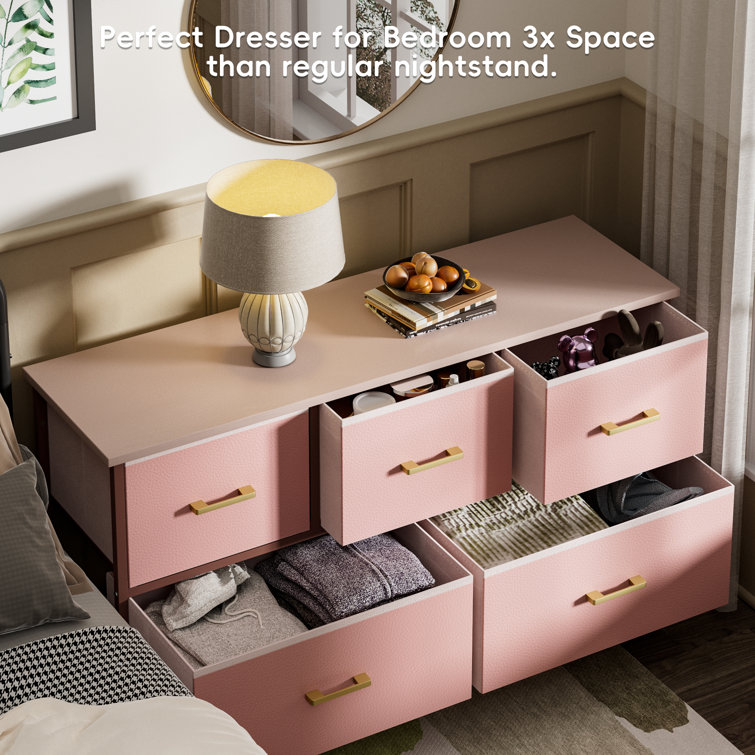 Ebern Designs Limmie Dresser for Bedroom with 5 Drawers, Tall