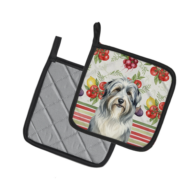 Paire de supports à casseroles Beardy Collie