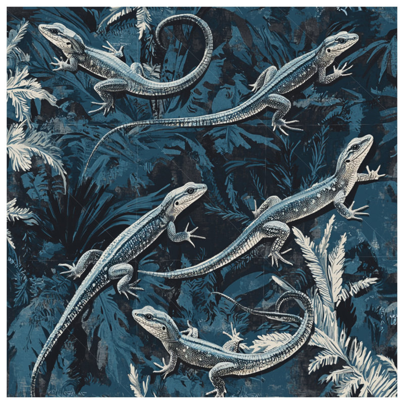 Lizard Throw Pillow, Animal Double Sided Pillows, 14 x 14 inches