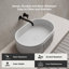 Lavabo vasque cannelé à surface solide ovale 22 po x 14 po Monblari-126479027