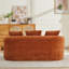 Causeuse courbée, petit canapé en chenille avec 3 coussins, canapé profond pour appartement, salon, aucun assemblage requis-64408603