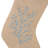 Three Coral Linen Stocking