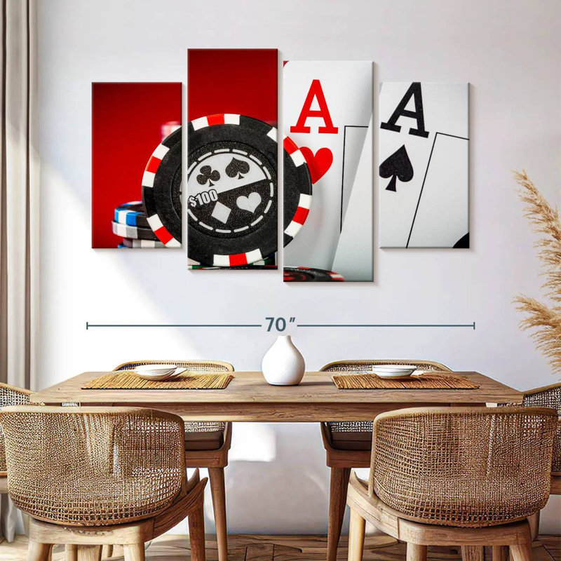 Senne Chips And Aces, 42" H x 68" W