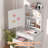 Small Space Vanity Set with Foldable Side Tables and LED Mirror