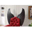 Lucifur Throne 64" Velvet Accent Chair Red-1951389690