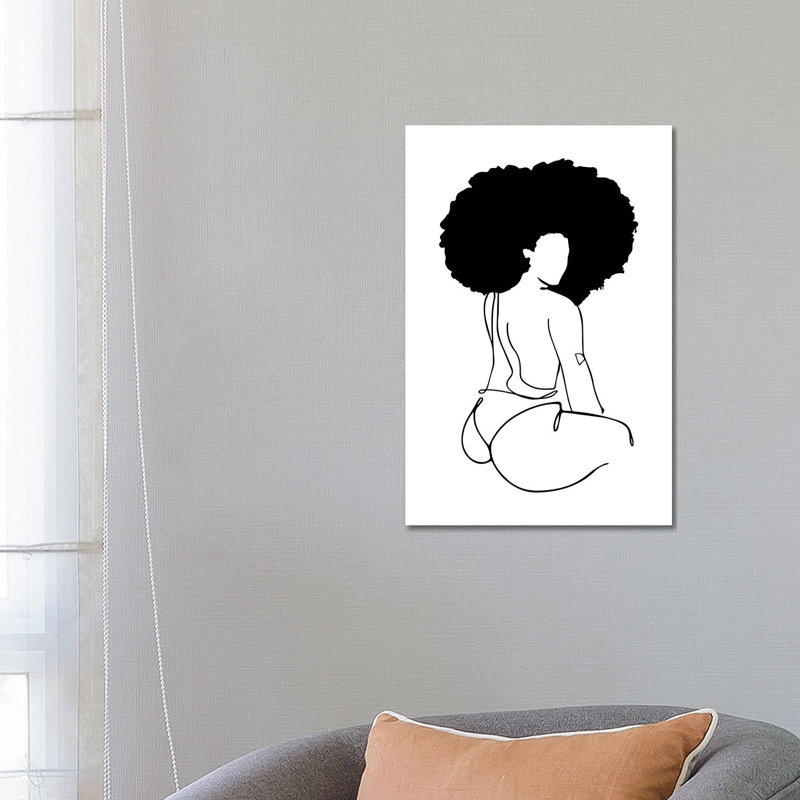 «Nude in Black No. 6» par Domonique Brown - impression sur toile tendue, H 26 po x l 18 po x 1,5 po