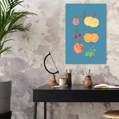 «Vibrant Summer Fruits», art mural cerise audacieuse