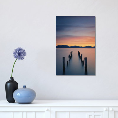 Sunrise on the Lake 1 Piece Wrapped Canvas Wall Art