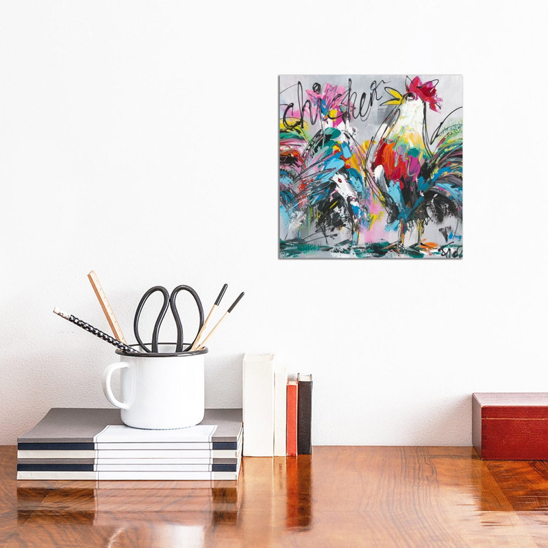 Where Are The Ladies by Art Fiore - Wrapped Canvas Painting, 30.48 cm H x 30.48 cm W