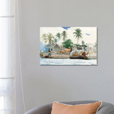 Sponge Fisherman, Bahamas by Winslow Homer - Wrapped Canvas Gallery-Wrapped Canvas Giclée