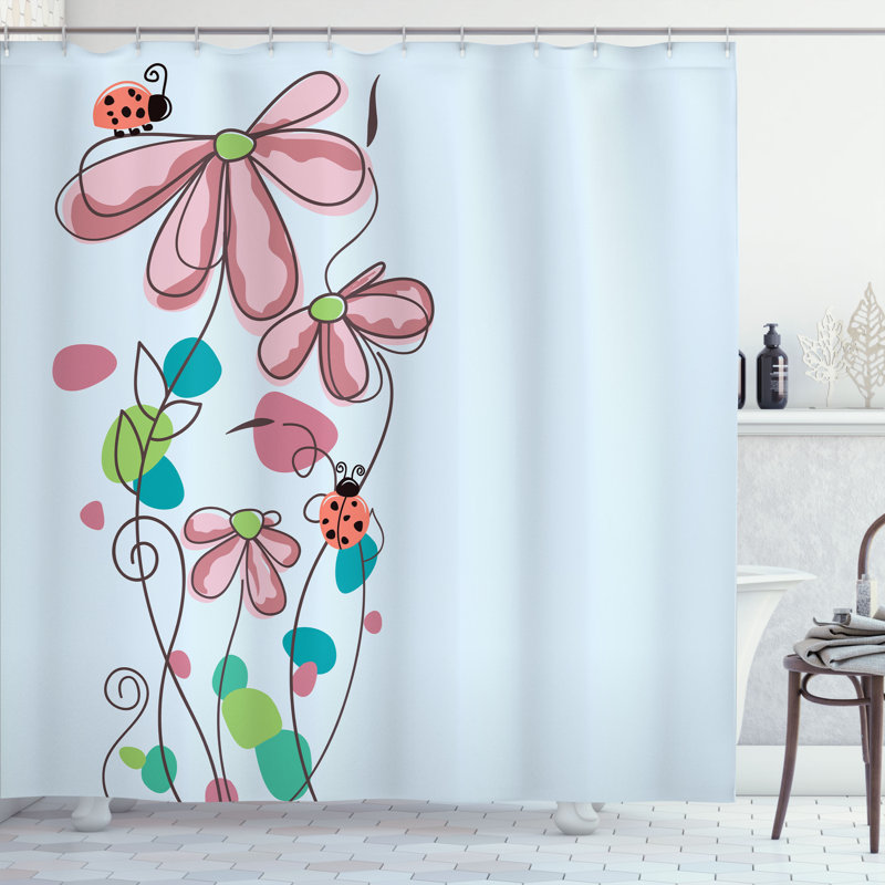 Ensemble de rideau de douche Kids, 69"H x 75"W, Rose séchée