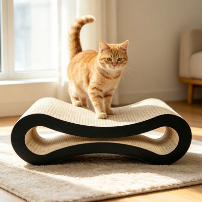 Grattoir pour chat en carton ondulé Black Wave