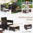 4 - Person Patio Conversation Set with Cushions-1905567459