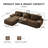 117.3” Boneless Couches For Living Room, Modular Sectional Sofa With L-Shape Chaise, 2 Seater Comfy Upholstered Loveseat Deep Seat Corduroy Fabric Cloud Couch No Assembly, Anti-Slip Design​-283089169-283089182-283089180