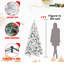 Arbre de Noël floqué avec pointes - PVC enneigé et branches à aiguilles dures, structure à charnières pour une installation facile, support en métal stable - arbre de Noël réaliste à corps entier-533551706