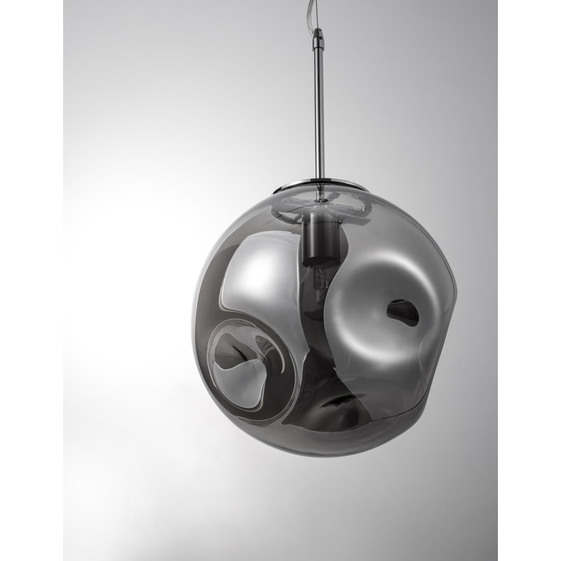 1 - Light Single Pendant, Chrome, Grey