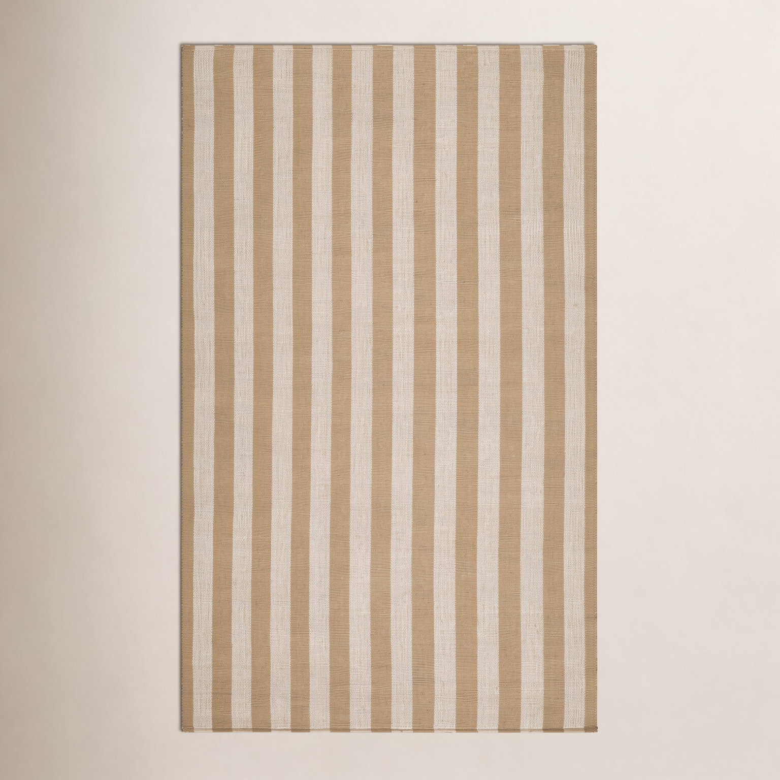 Jeanette Hand-Woven Striped Rug, Rectangle 8' x 10', Tan
